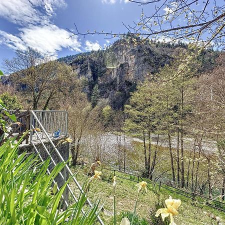 Gorges Du Tarn : Charmant Gite Avec Vue Sur Le Tarn Sainte-Enimie Exterior photo
