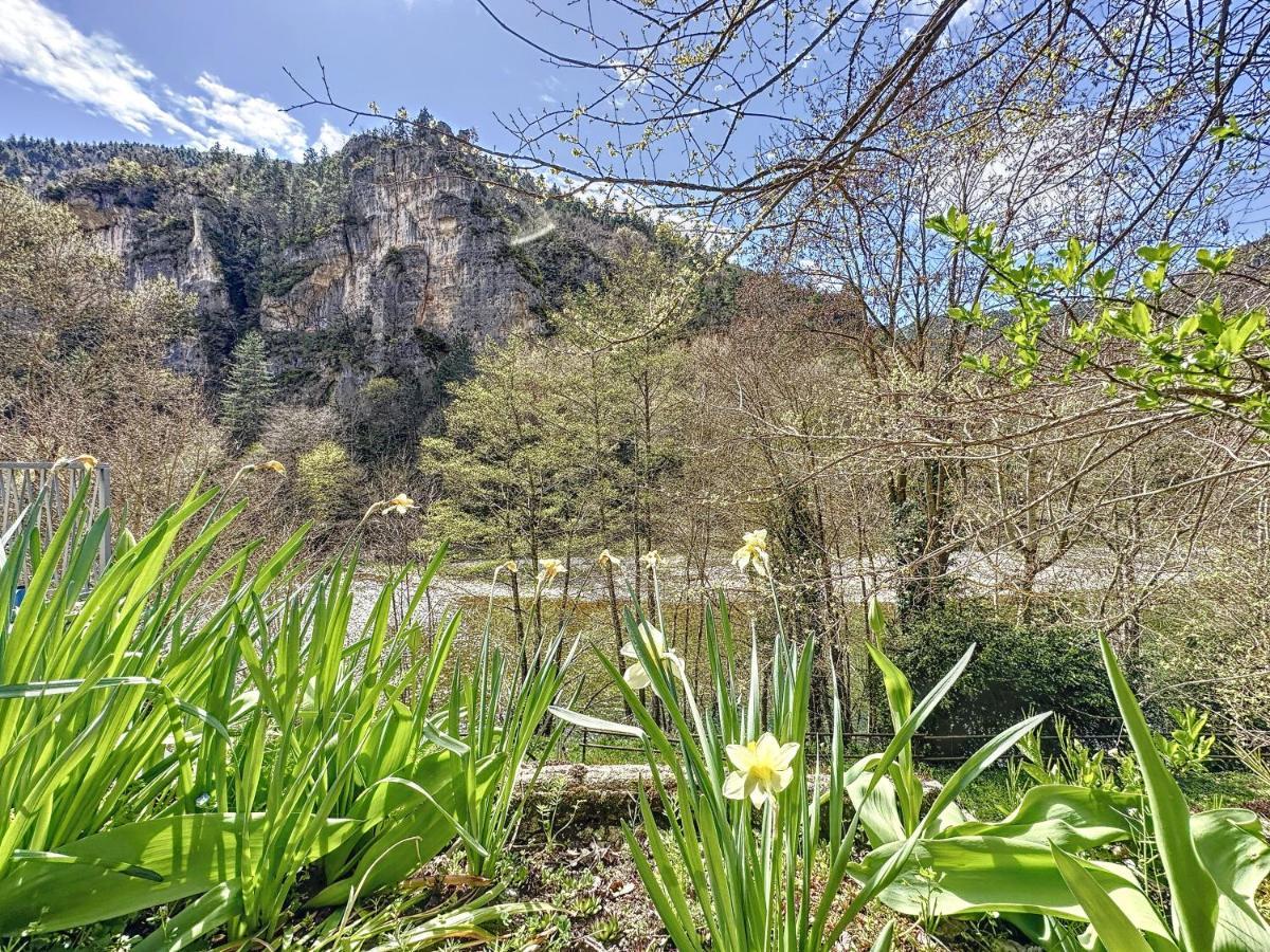 Gorges Du Tarn : Charmant Gite Avec Vue Sur Le Tarn Sainte-Enimie Exterior photo